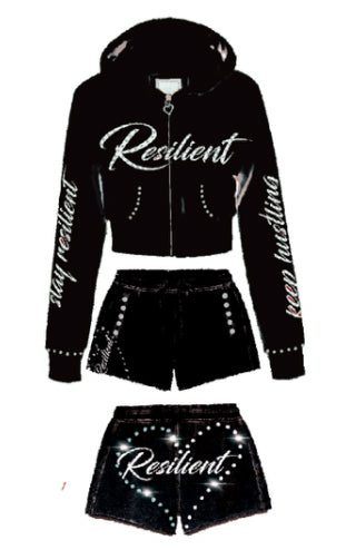 Resilient Hustle Heart Women's Shorts Sets