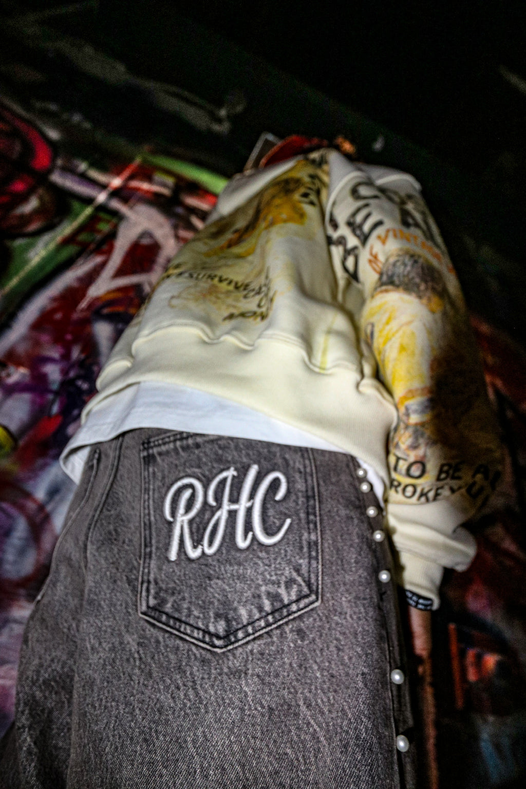 RHC Tan Washed Pearl Jeans