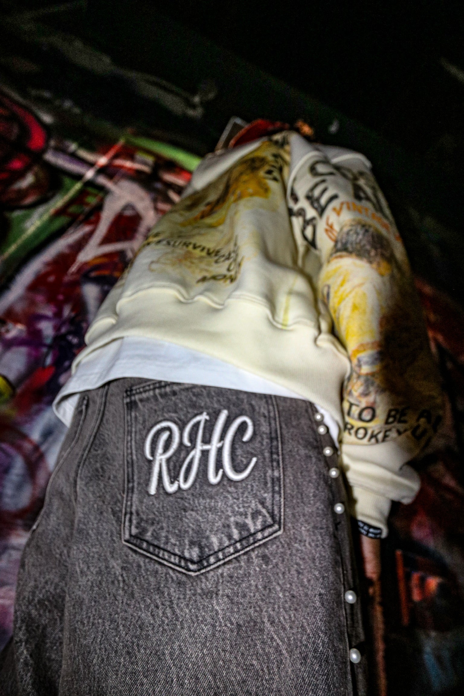 RHC Tan Washed Pearl Jeans