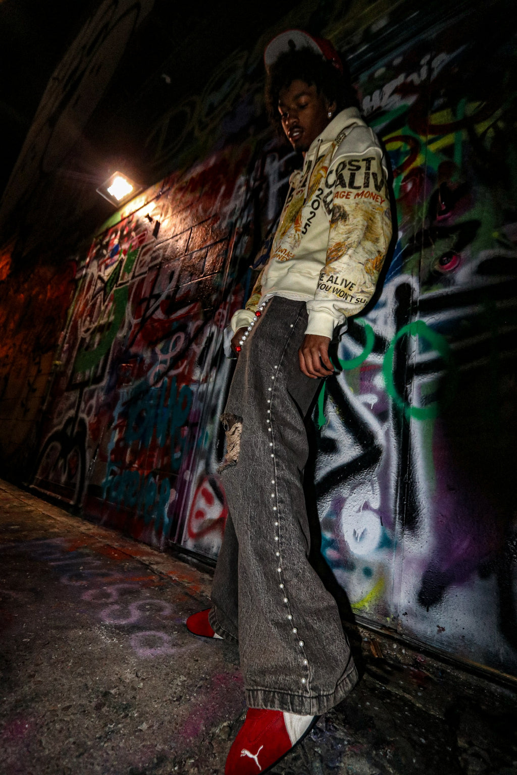 RHC Tan Washed Pearl Jeans